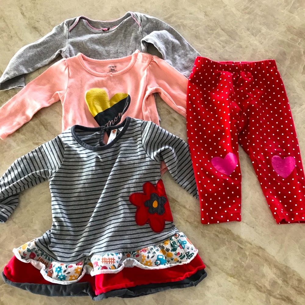 EUC 4 piece 9 month girl bundle